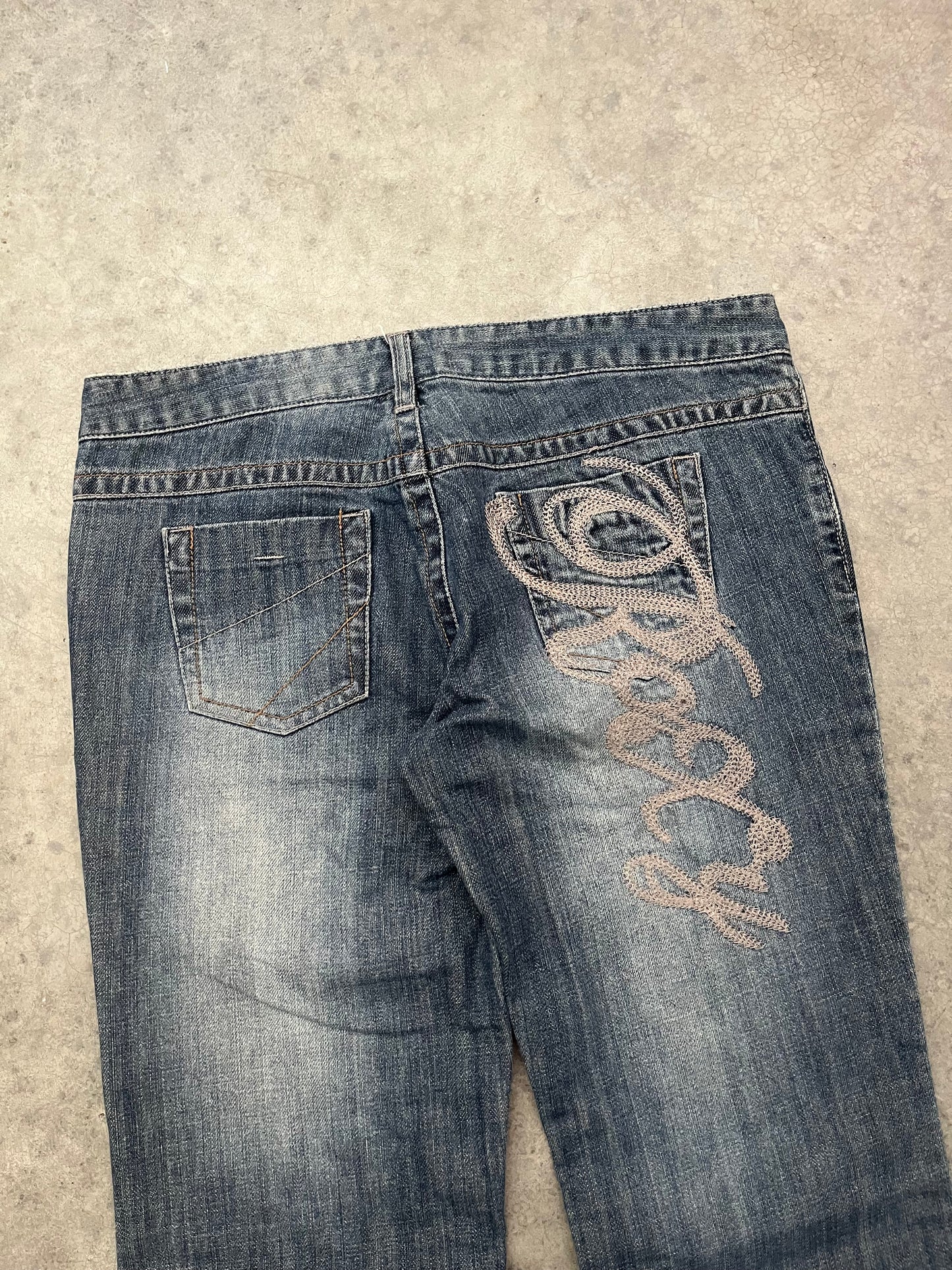 roxy embroidered jeans - 33