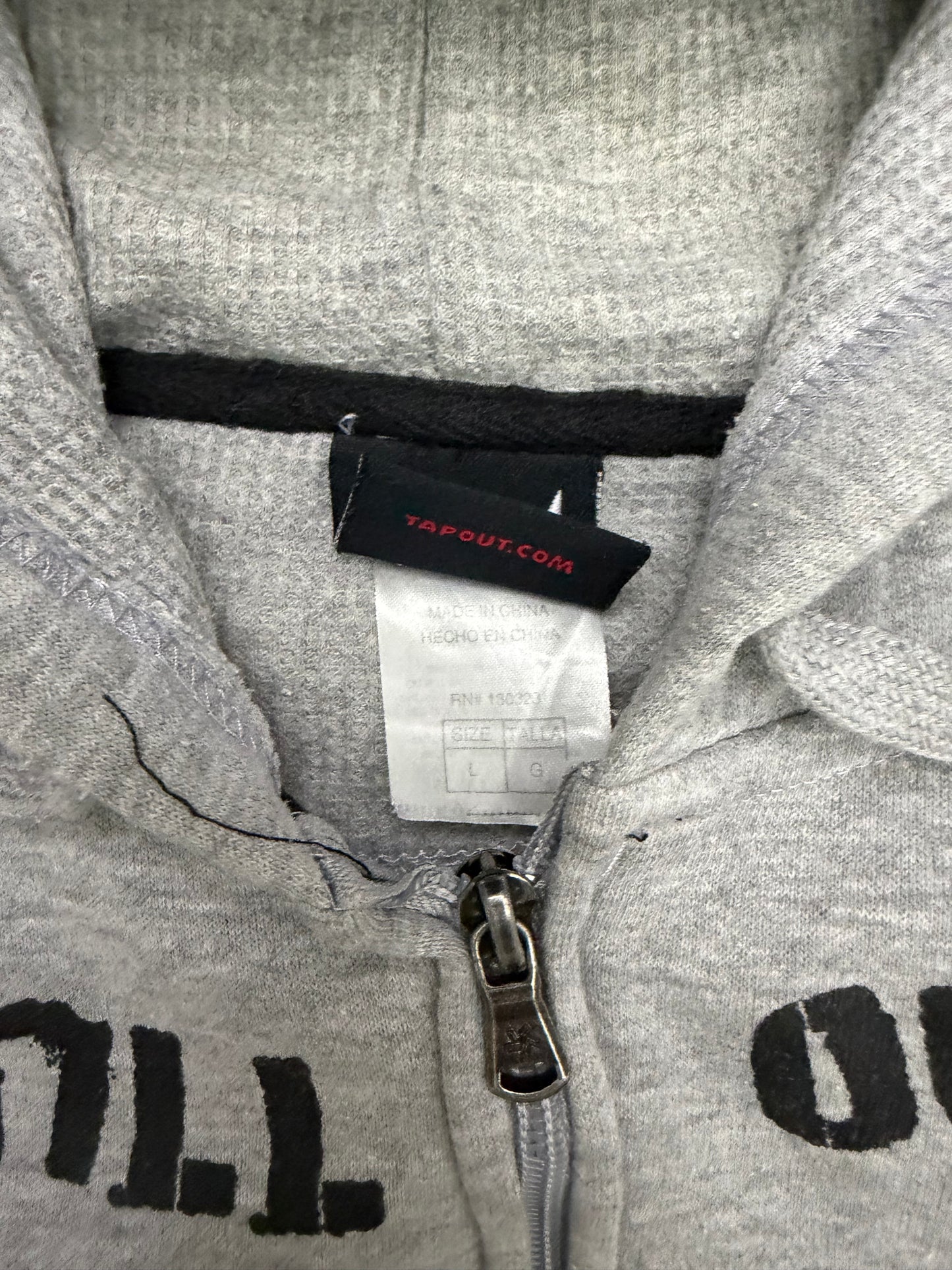 tapout zip up hoodie - L