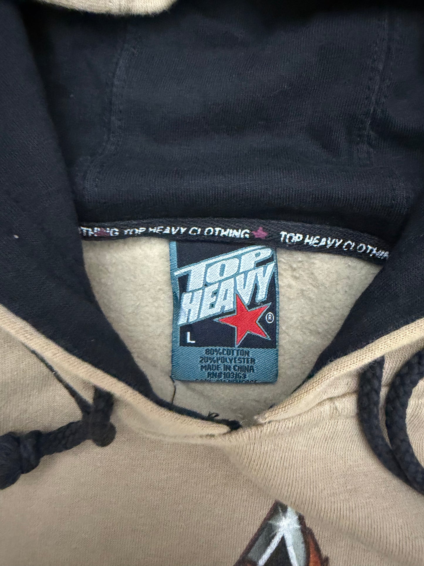 top heavy hoodie - L