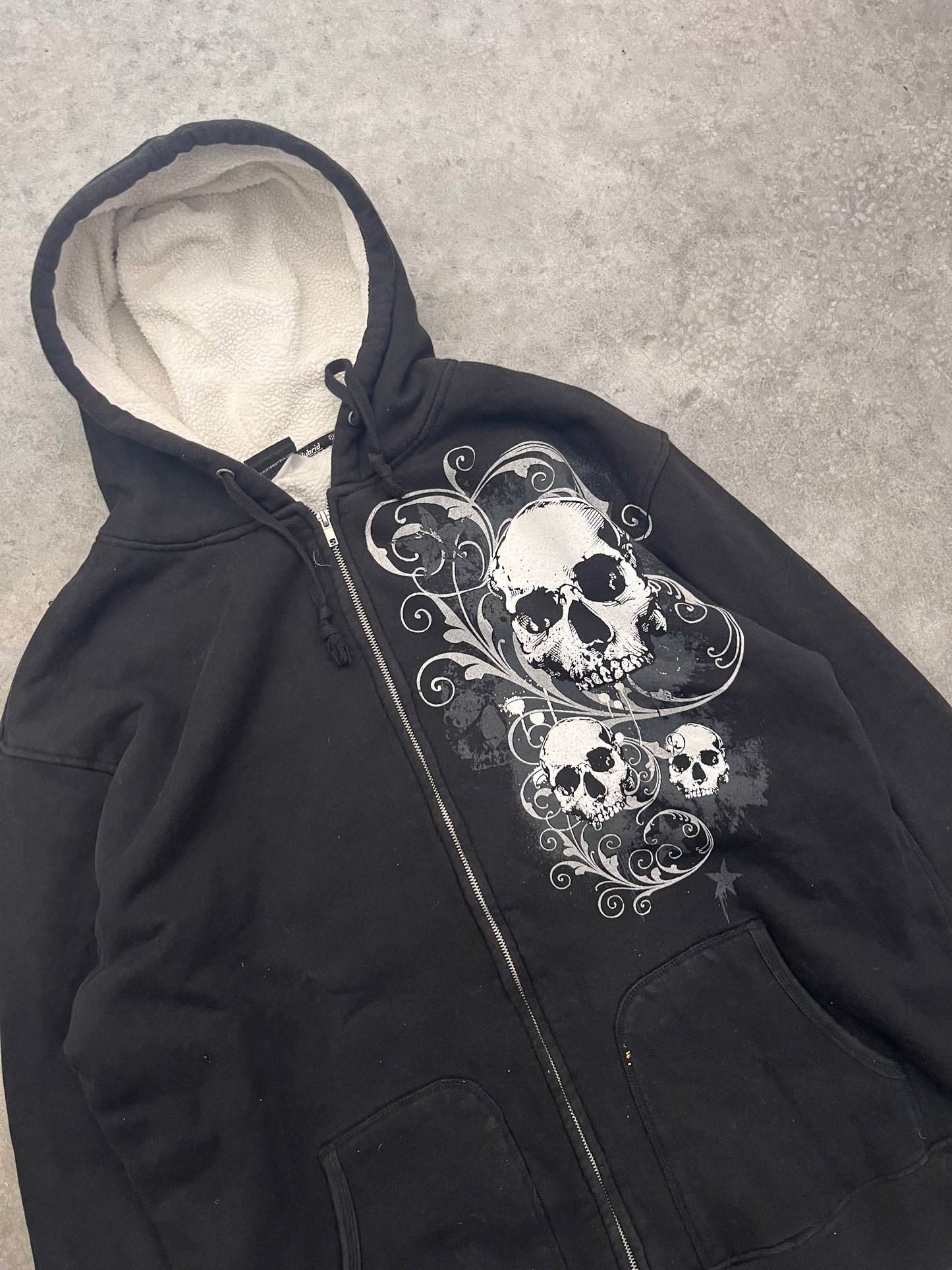 Y2K skull hoodie - XXL