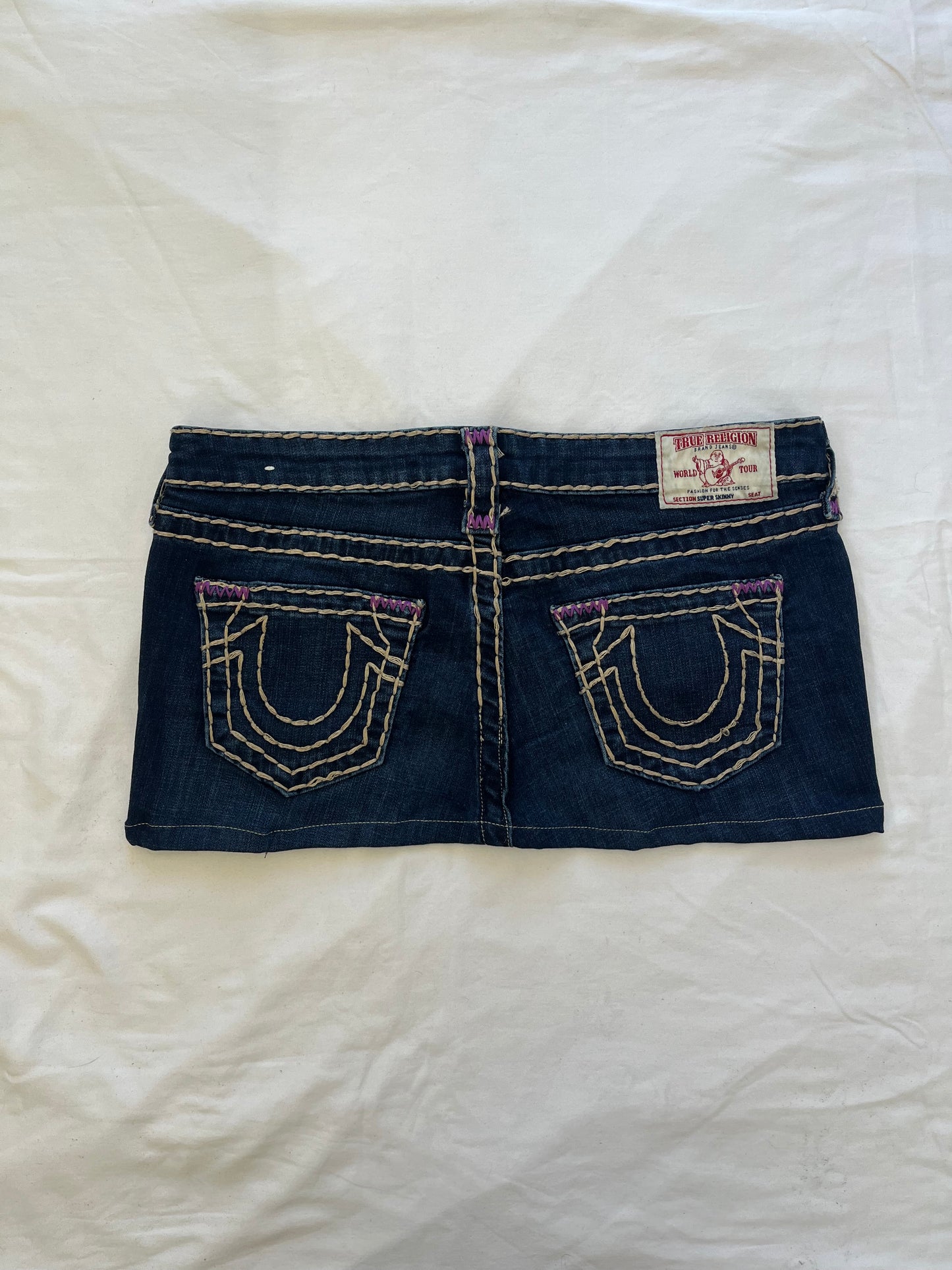 true religion denim mini skirt - 32