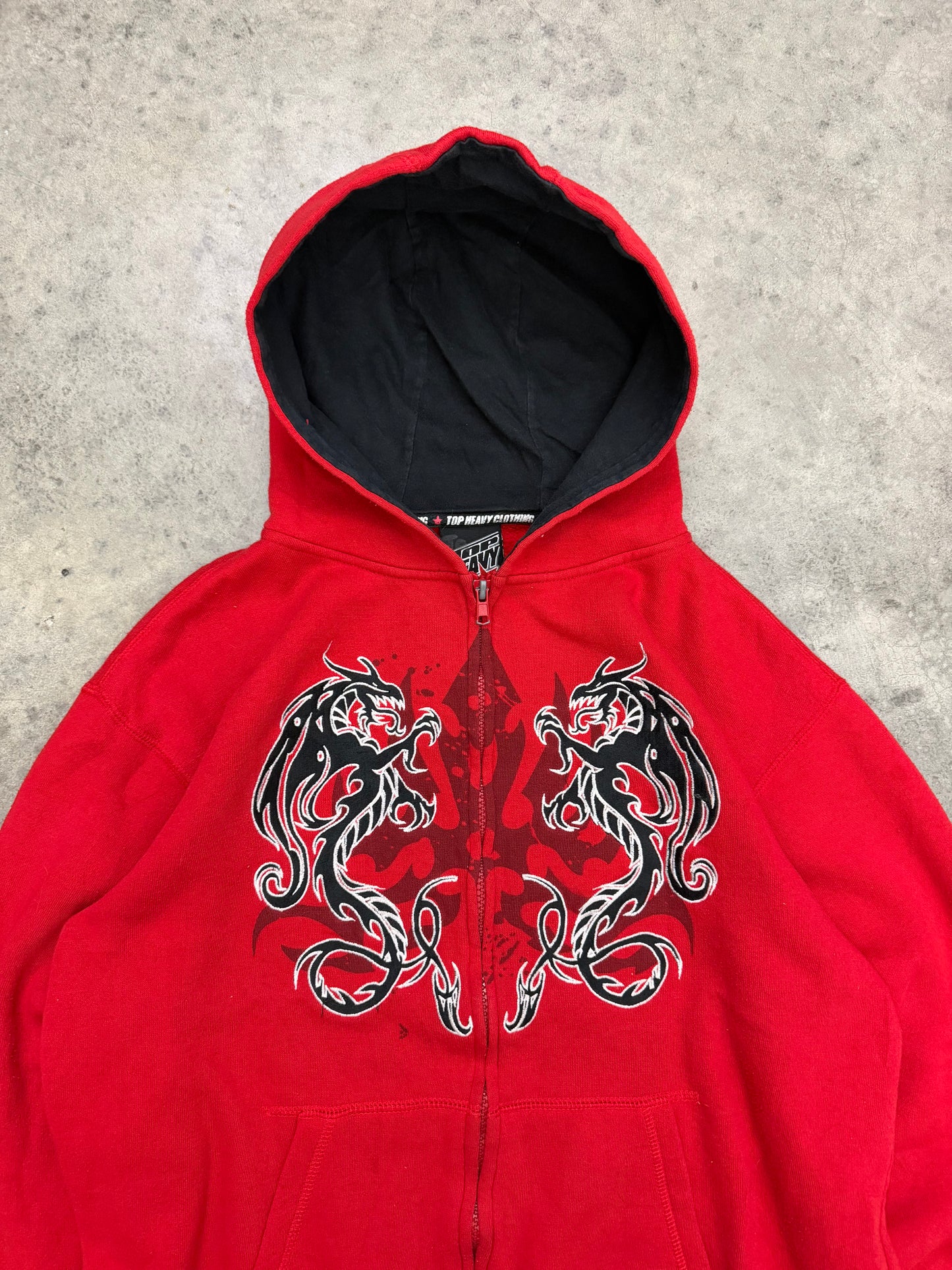 top heavy zip up hoodie - S
