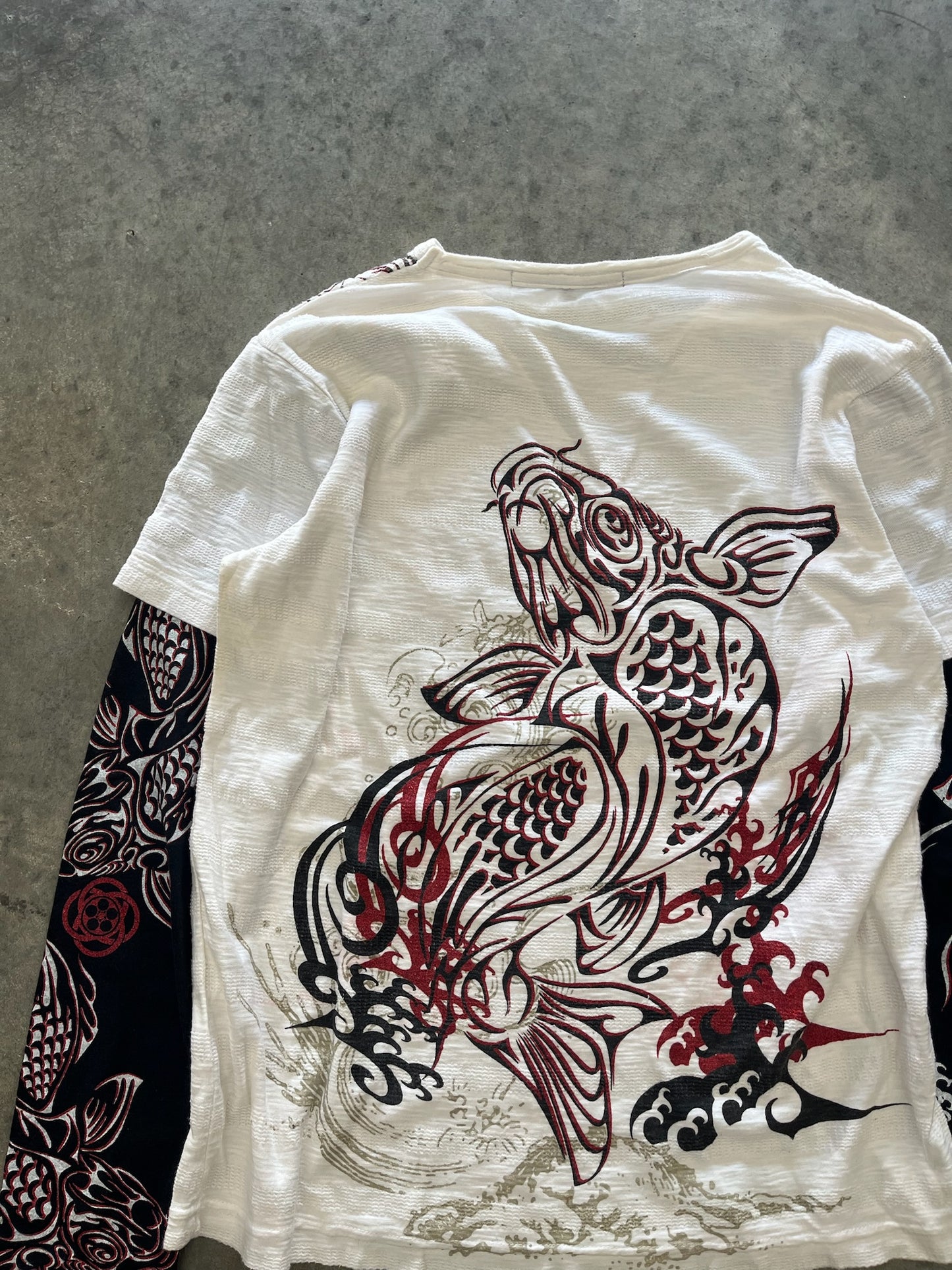 koi fish double layered long sleeve