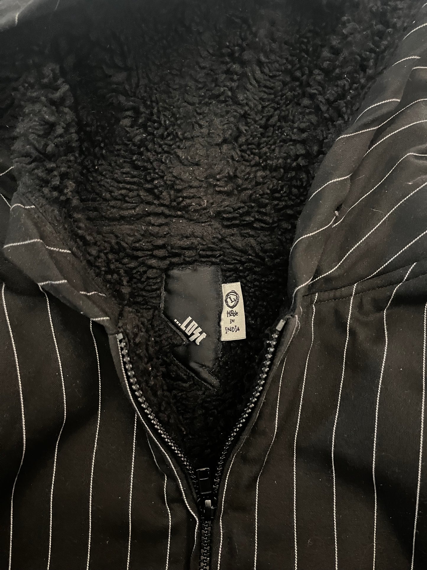 Lost pinstripe hoodie - L