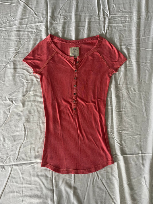 abercrombie henley short sleeve - M