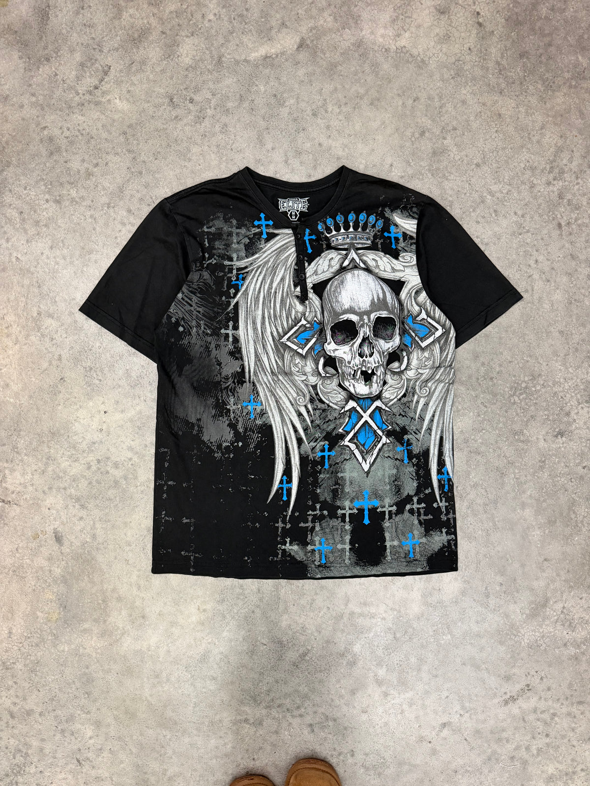MMA elite henley short sleeve - M