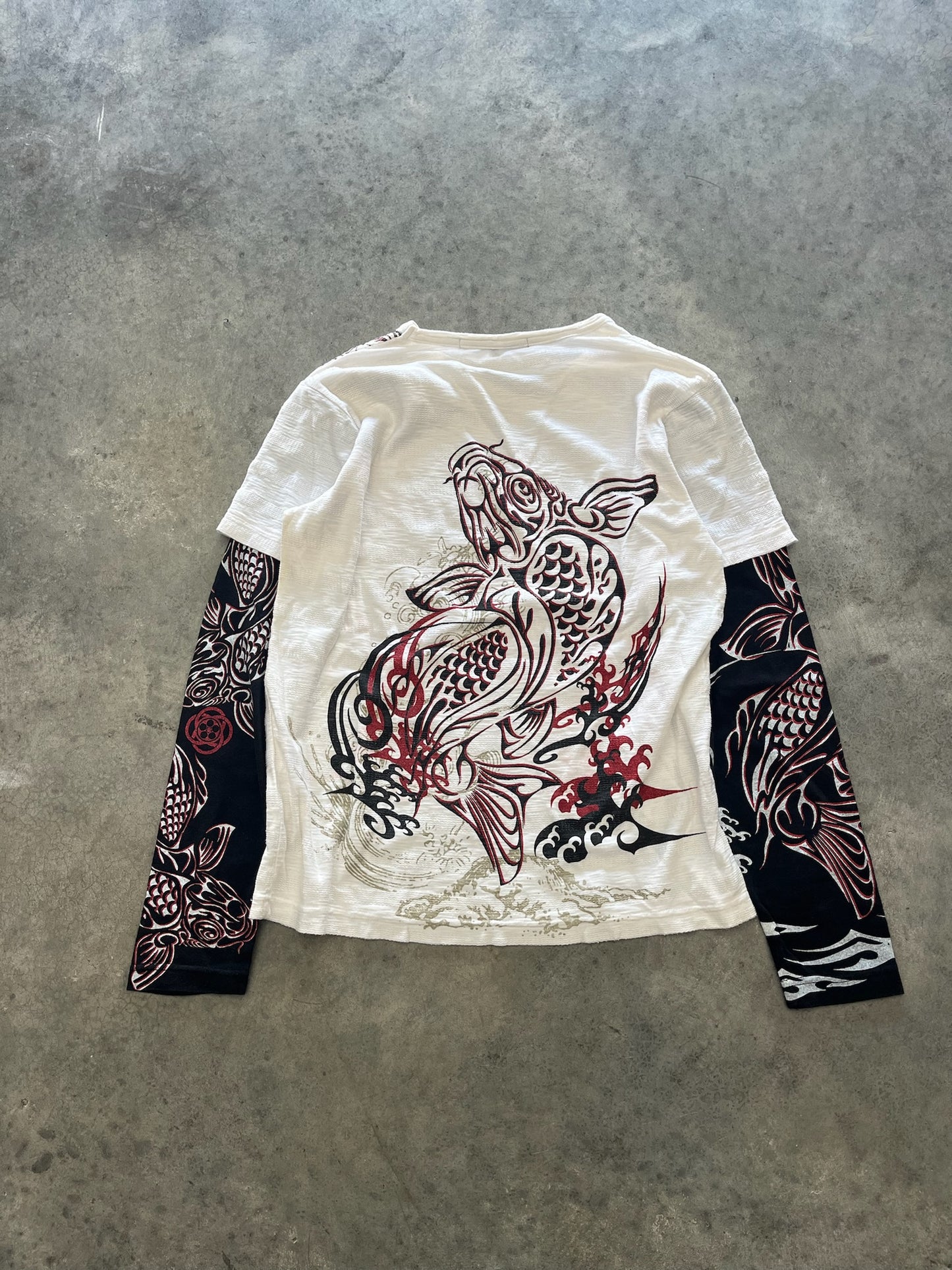 koi fish double layered long sleeve