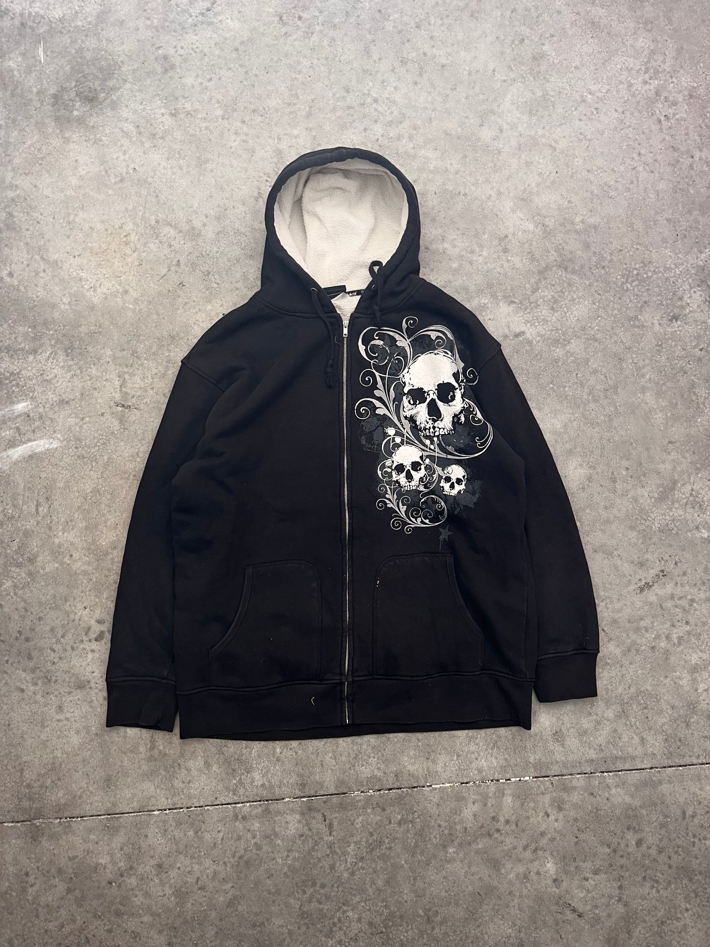 Y2K skull hoodie - XXL